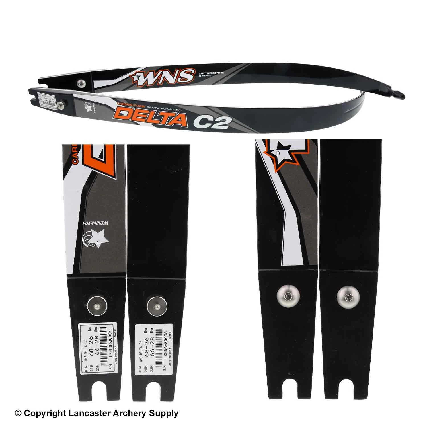 WNS Delta C2 Carbon / Foam Recurve Limbs (Open Box X1030231) 4 WNS Delta C2 Carbon / Foam Recurve Limbs (Open Box X1030231) - Image 2