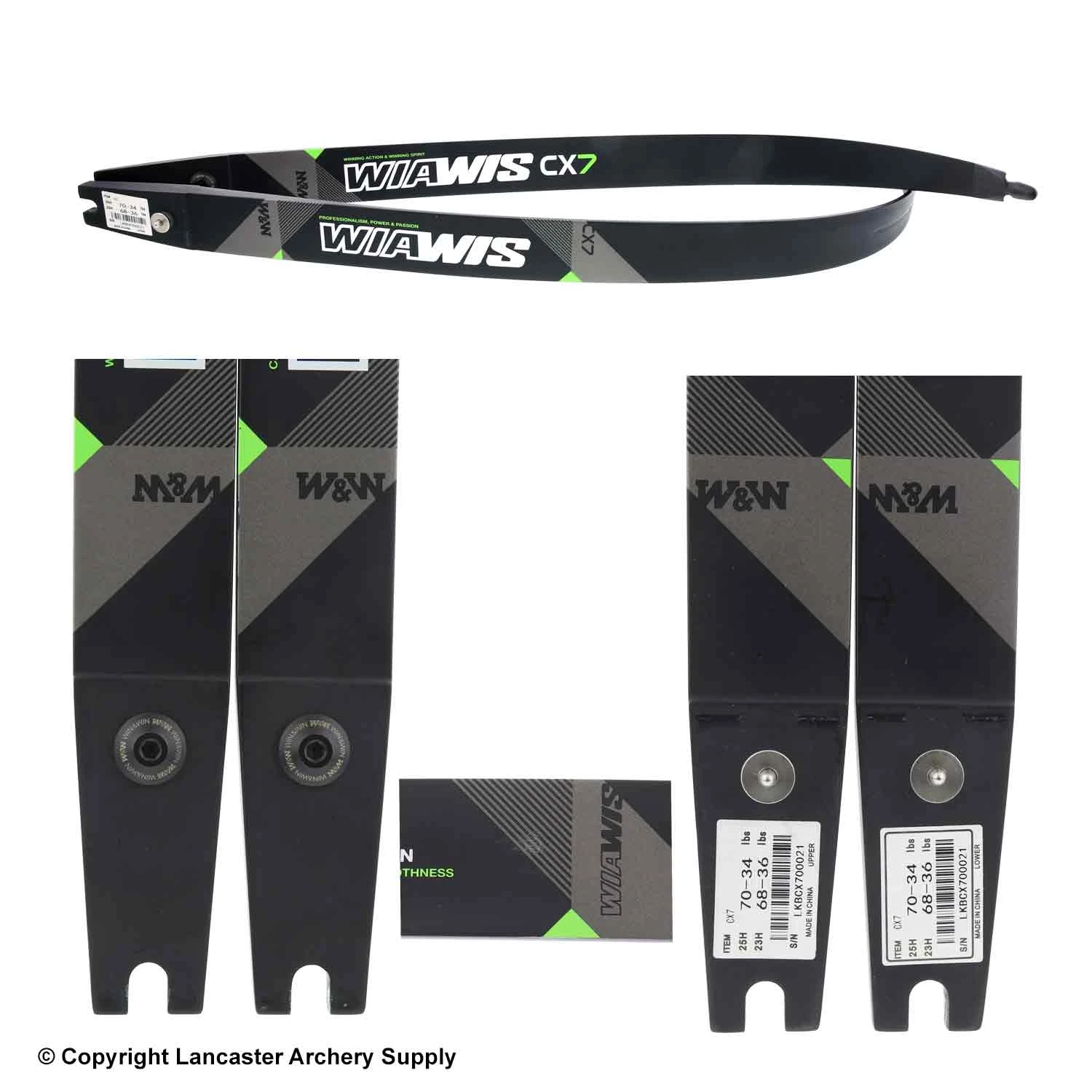 Win&Win WIAWIS CX7 Recurve Limbs (Foam Core) (Open Box X1031050) 4 Win&Win WIAWIS CX7 Recurve Limbs (Foam Core) (Open Box X1031050) - Image 2