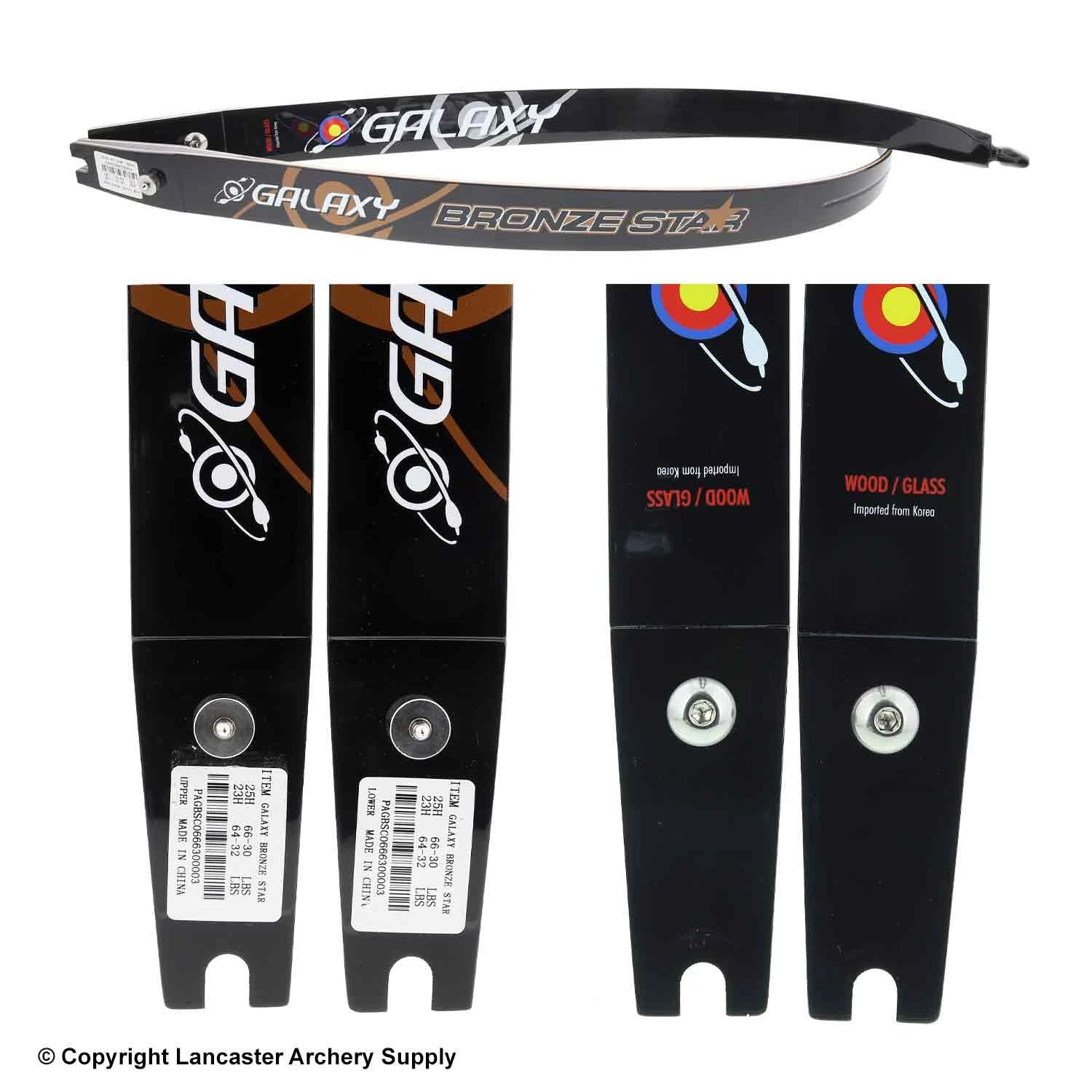 Galaxy Bronze Star Recurve Limbs (Open Box X1031405) 4 Galaxy Bronze Star Recurve Limbs (Open Box X1031405) - Image 2