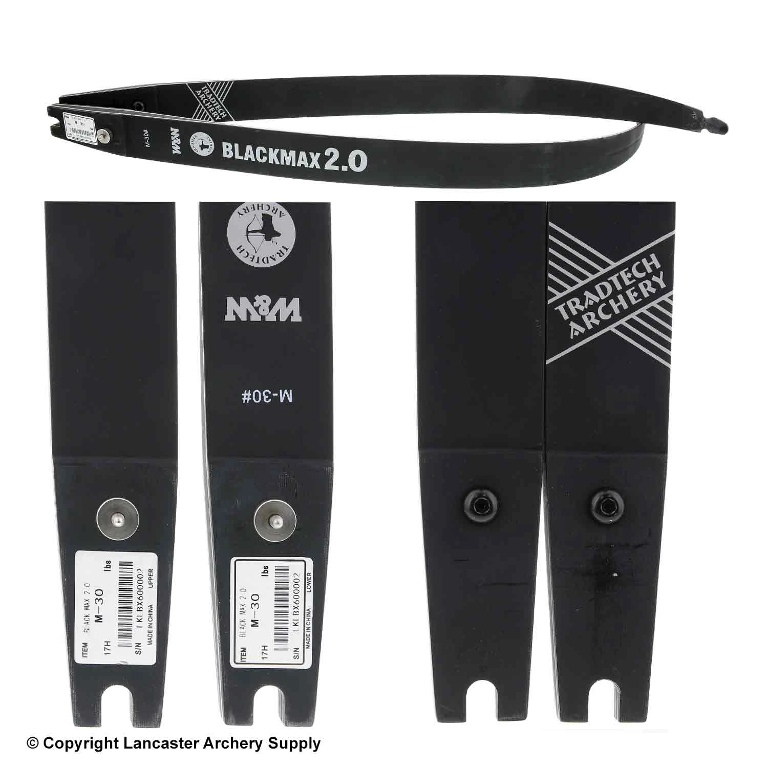 TradTech Black Max 2.0 Glass/Wood Recurve Limbs (Open Box X1032095) 4 TradTech Black Max 2.0 Glass/Wood Recurve Limbs (Open Box X1032095) - Image 2