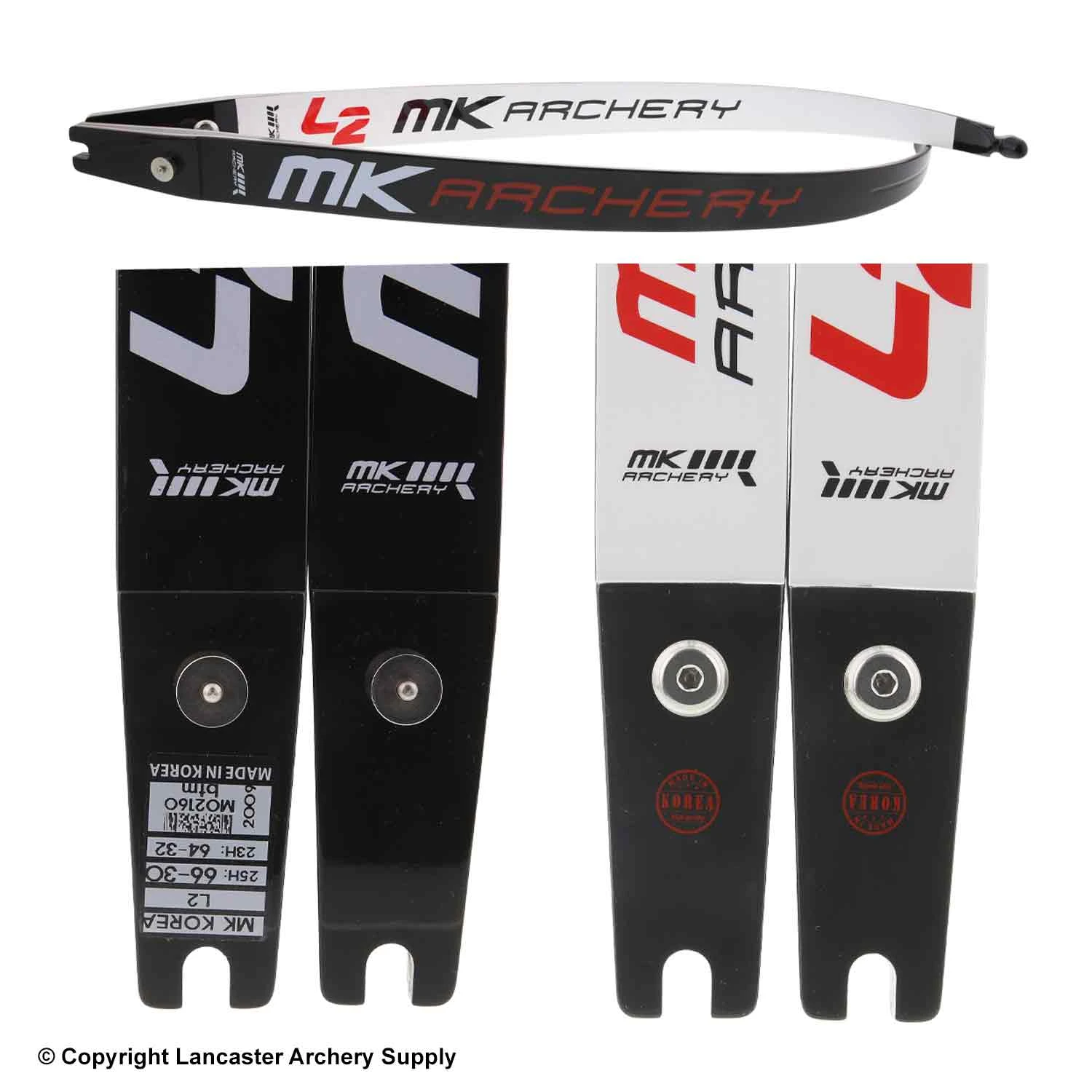 MK Archery L2 ILF Recurve Limbs (Open Box X1032097) 4 MK Archery L2 ILF Recurve Limbs (Open Box X1032097) - Image 2