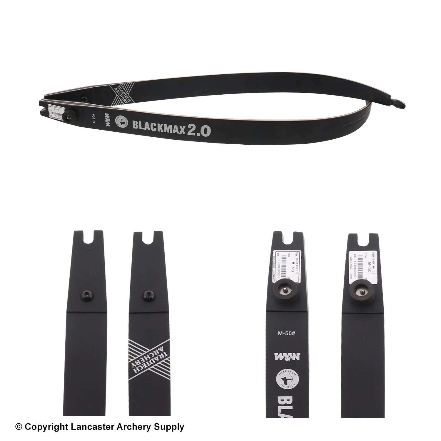 TradTech Black Max 2.0 Glass/Wood Recurve Limbs(Open Box X1033532) 4 TradTech Black Max 2.0 Glass/Wood Recurve Limbs(Open Box X1033532) - Image 2