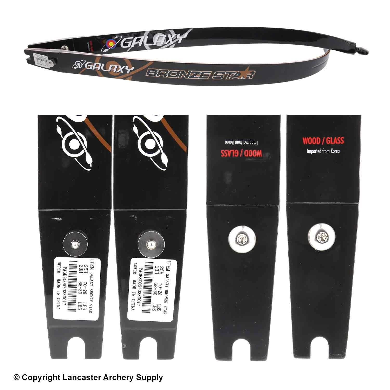 Galaxy Bronze Star Recurve Limbs (Open Box X1033536) 4 Galaxy Bronze Star Recurve Limbs (Open Box X1033536) - Image 2