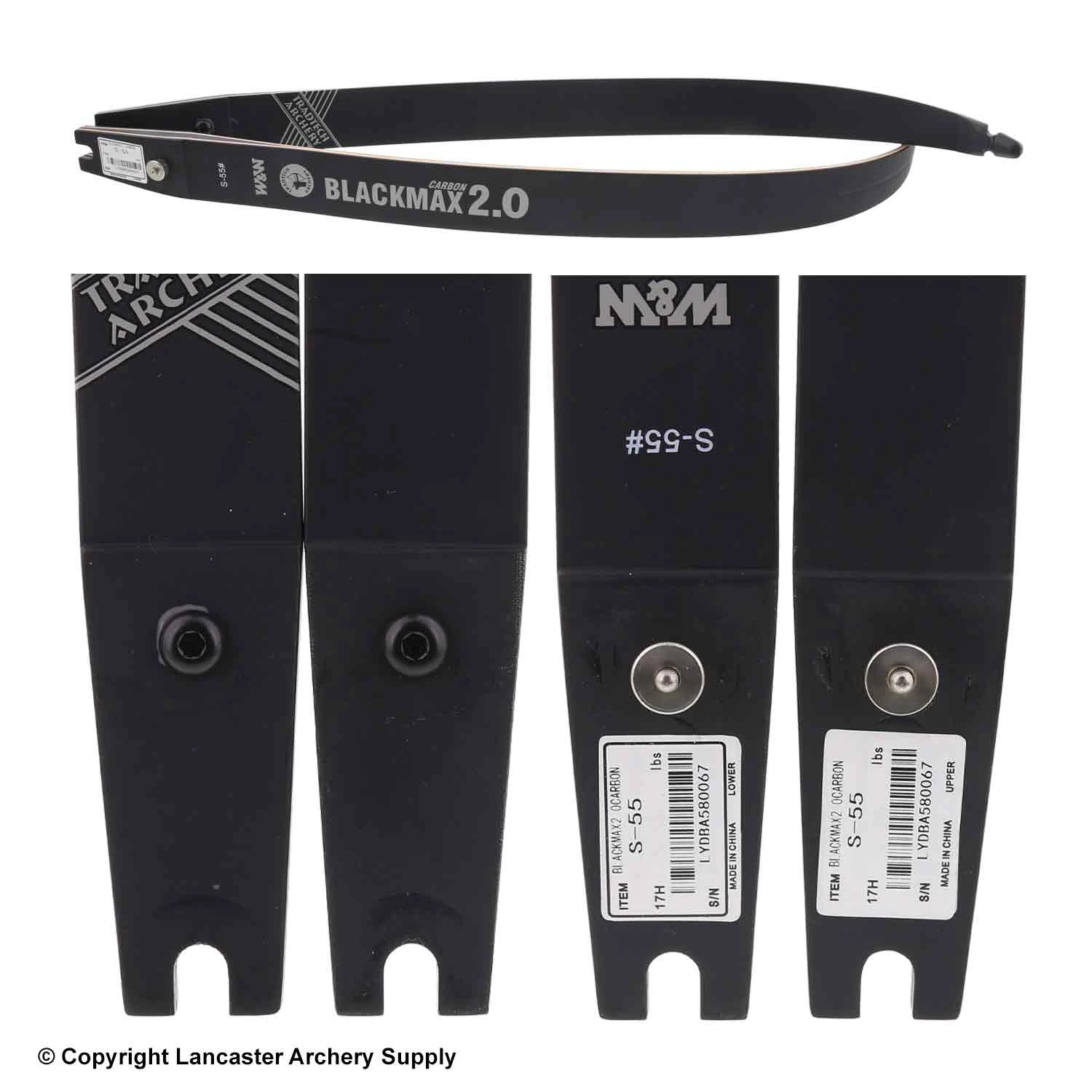 TradTech Black Max 2.0 Carbon/Wood Recurve Limbs (Open Box X1033654) 4 TradTech Black Max 2.0 Carbon/Wood Recurve Limbs (Open Box X1033654) - Image 2